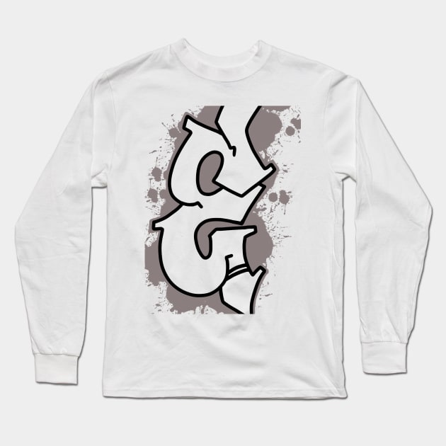 Graffiti style E Long Sleeve T-Shirt by KeegansKolourStudio